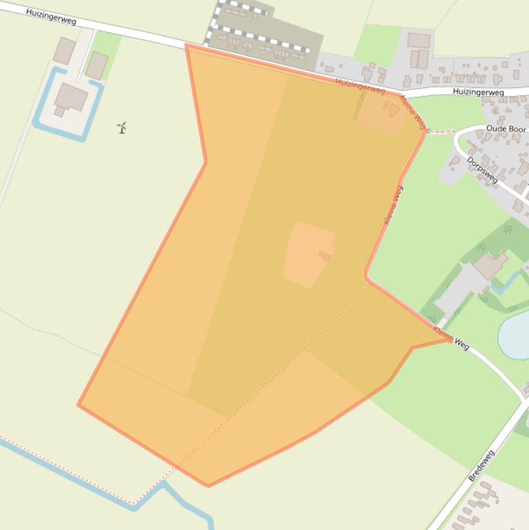 Kaart van postcodegebied 9922TC.