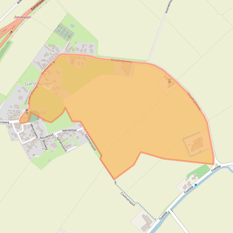 Kaart van postcodegebied 9923PC.