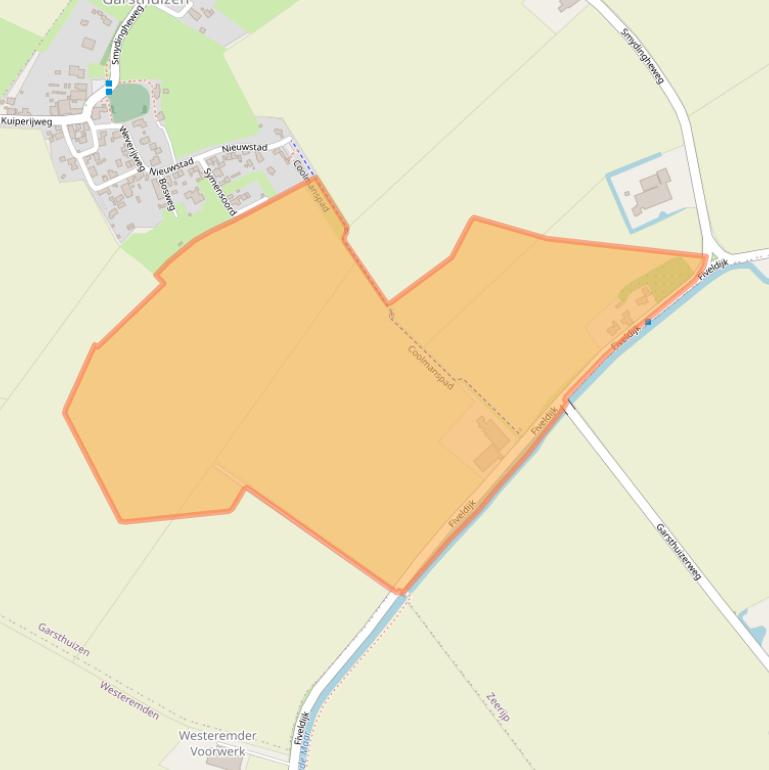 Kaart van postcodegebied 9923TA.