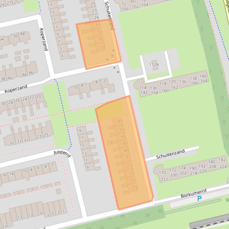 Kaart van postcodegebied 9931AC.