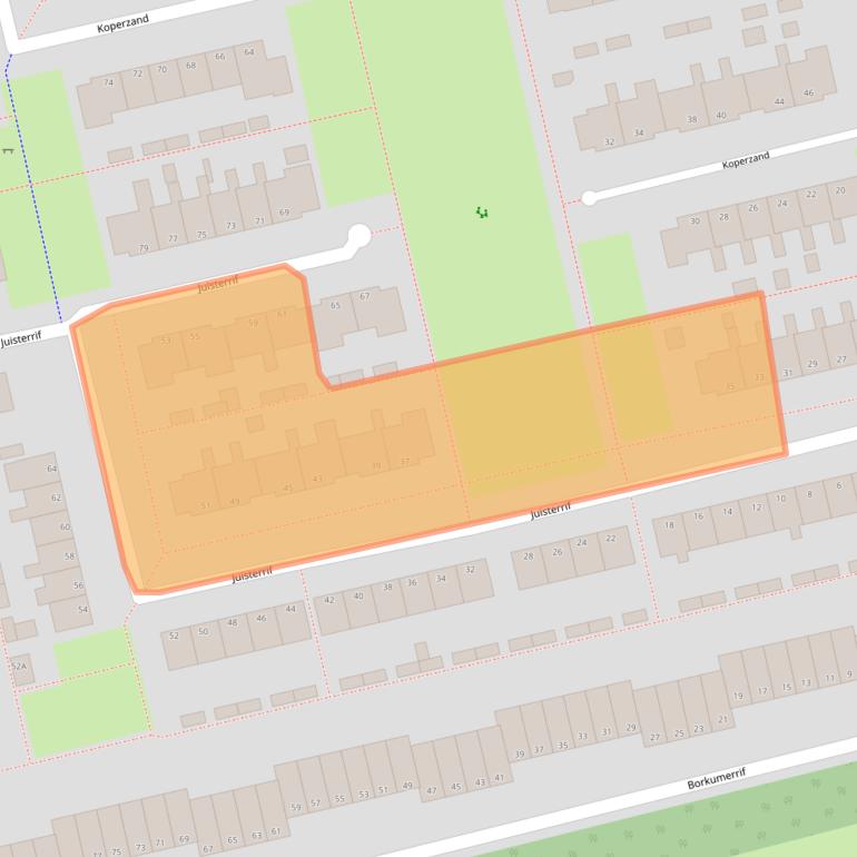 Kaart van postcodegebied 9931BJ.