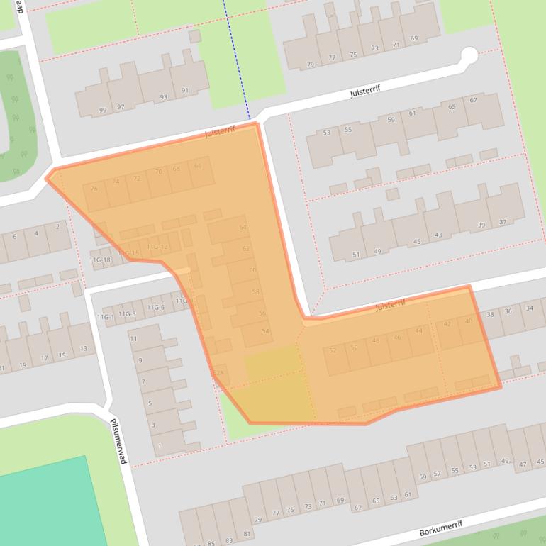 Kaart van postcodegebied 9931BM.