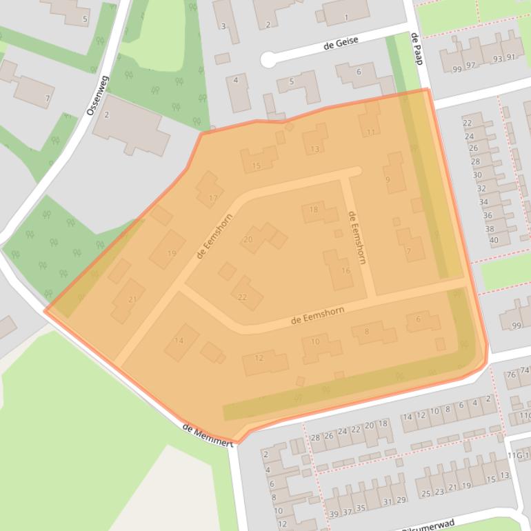 Kaart van postcodegebied 9931BV.