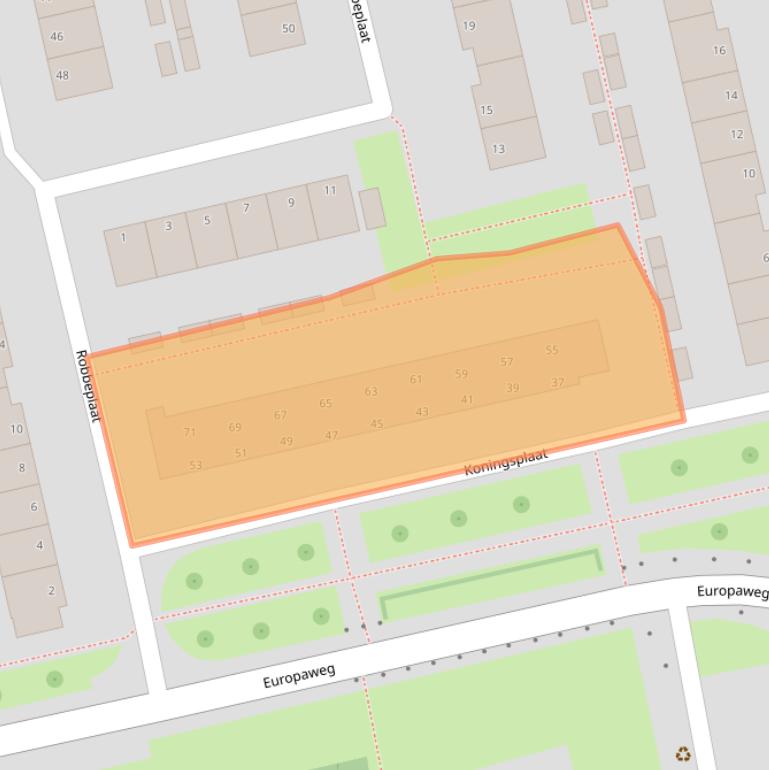 Kaart van postcodegebied 9931CH.