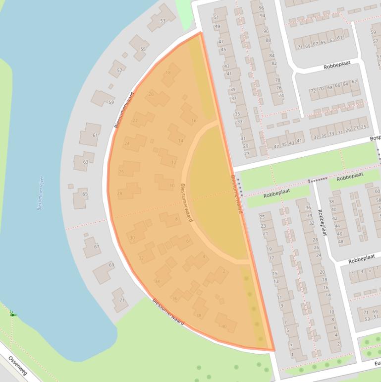 Kaart van postcodegebied 9931ED.