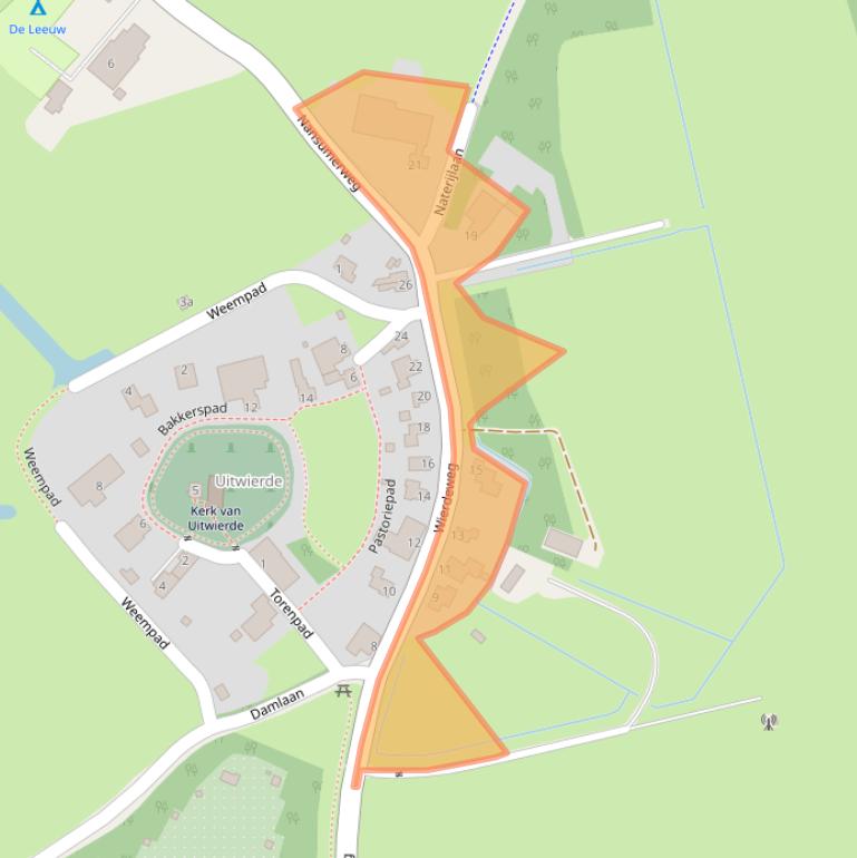 Kaart van postcodegebied 9931TC.