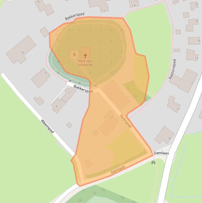 Kaart van postcodegebied 9931TE.