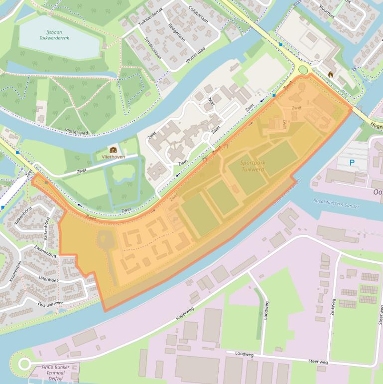 Kaart van postcodegebied 9932AB.
