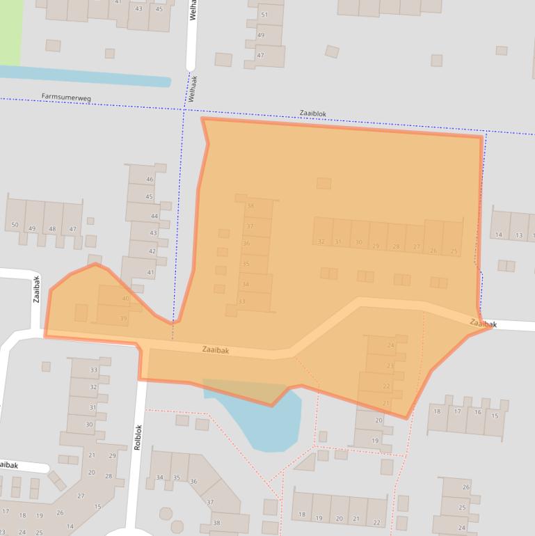 Kaart van postcodegebied 9932AD.