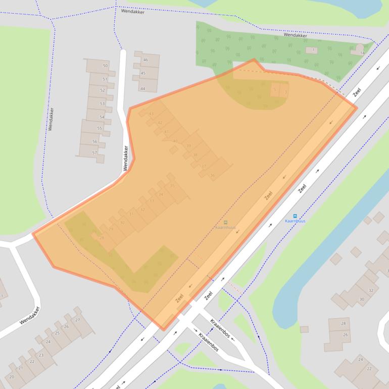 Kaart van postcodegebied 9932AV.