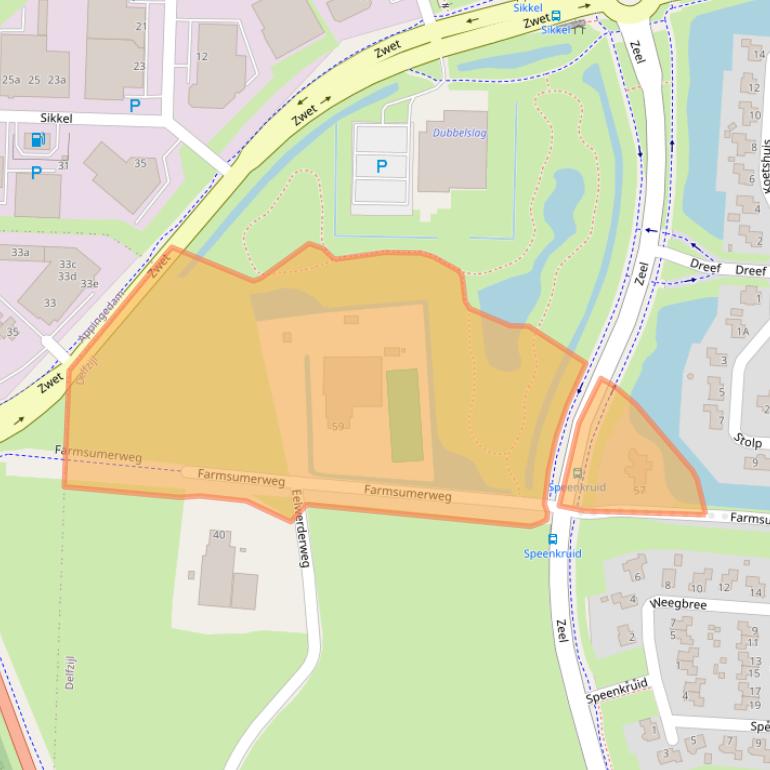 Kaart van postcodegebied 9932BA.