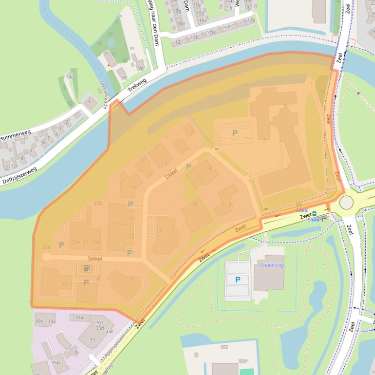 Kaart van postcodegebied 9932BD.