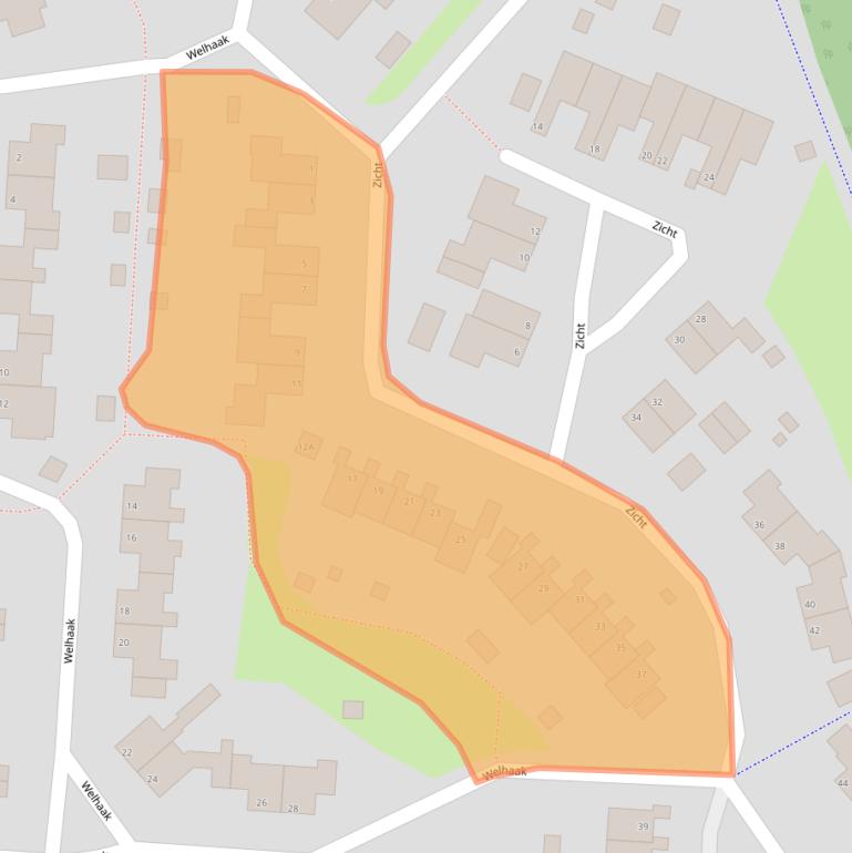 Kaart van postcodegebied 9932BL.