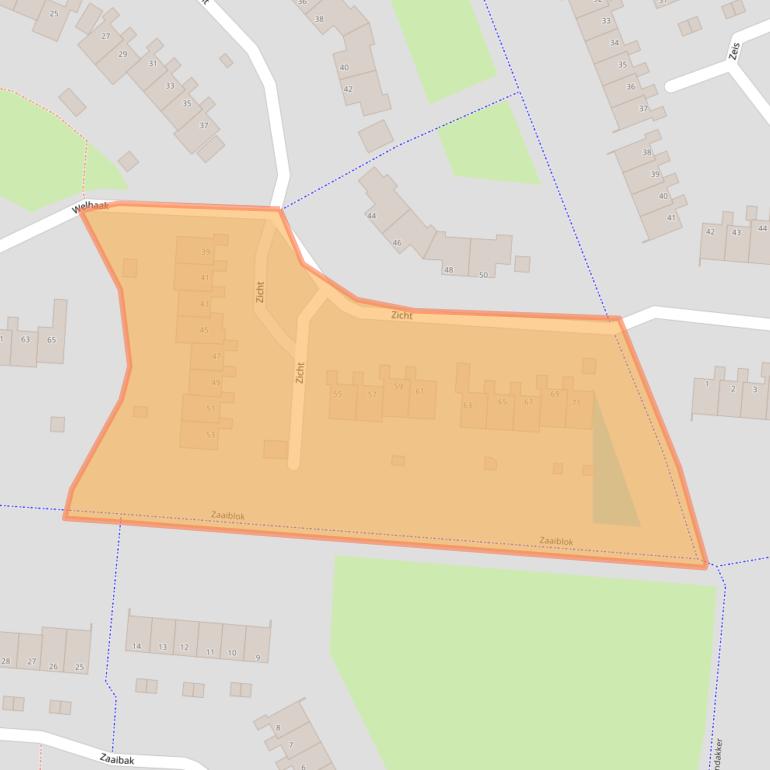 Kaart van postcodegebied 9932BM.