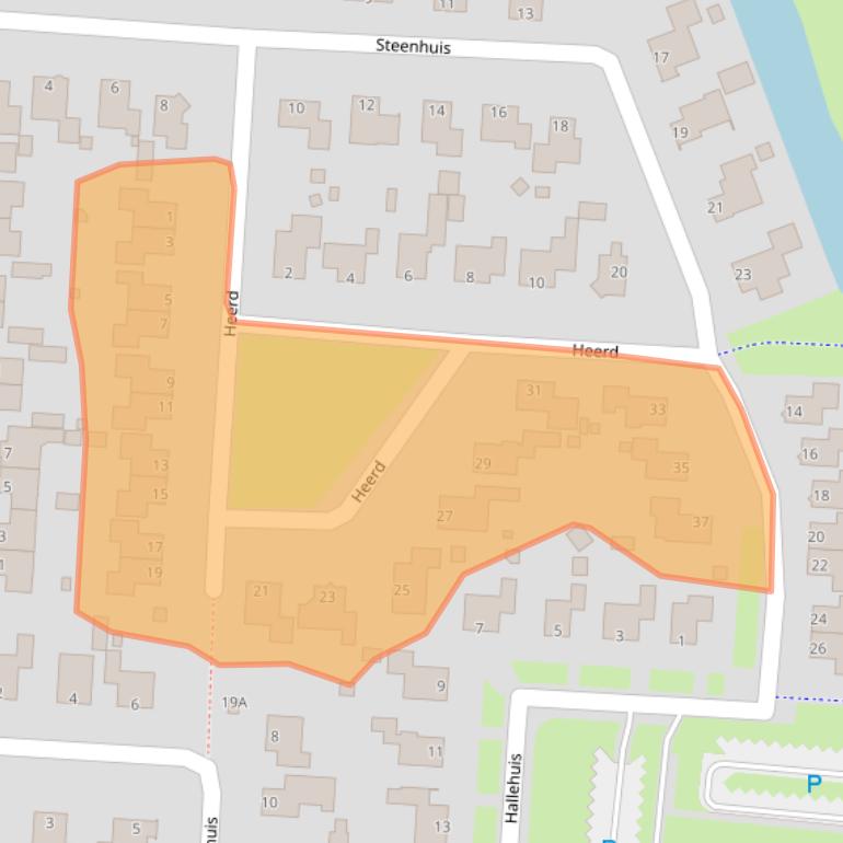 Kaart van postcodegebied 9932CD.