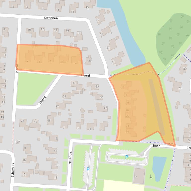 Kaart van postcodegebied 9932CE.