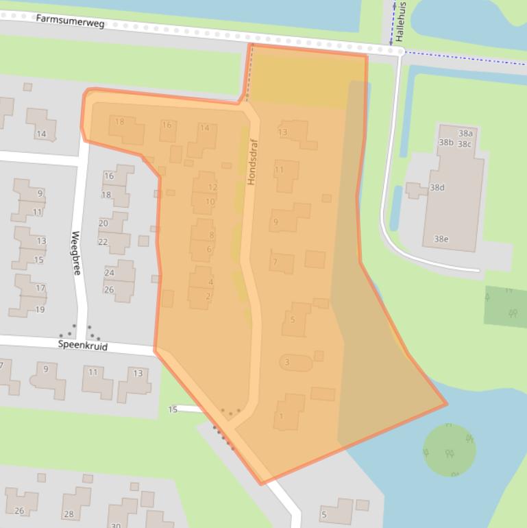 Kaart van postcodegebied 9932CL.