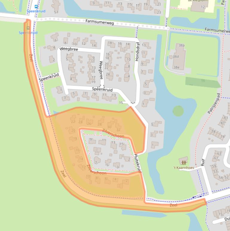 Kaart van postcodegebied 9932CP.