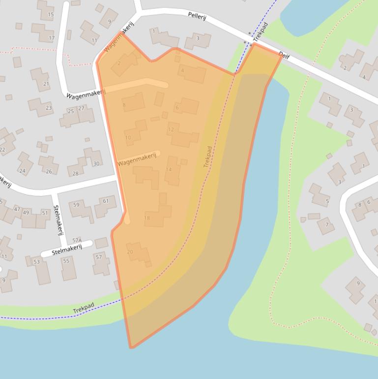 Kaart van postcodegebied 9932GD.