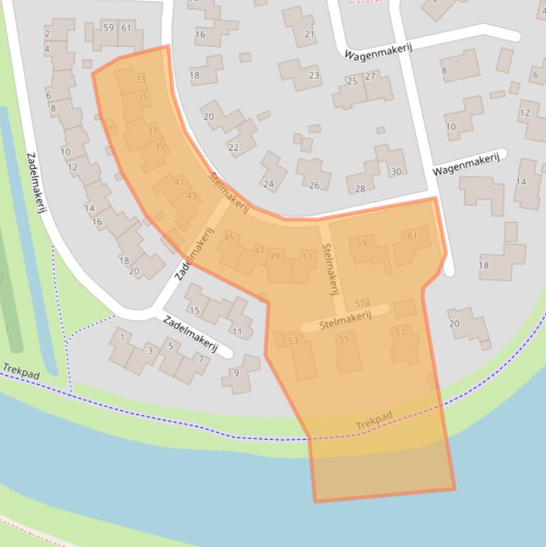 Kaart van postcodegebied 9932GK.