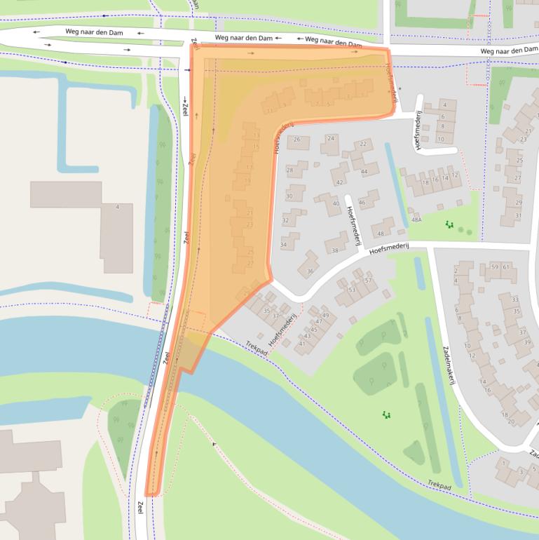 Kaart van postcodegebied 9932GN.