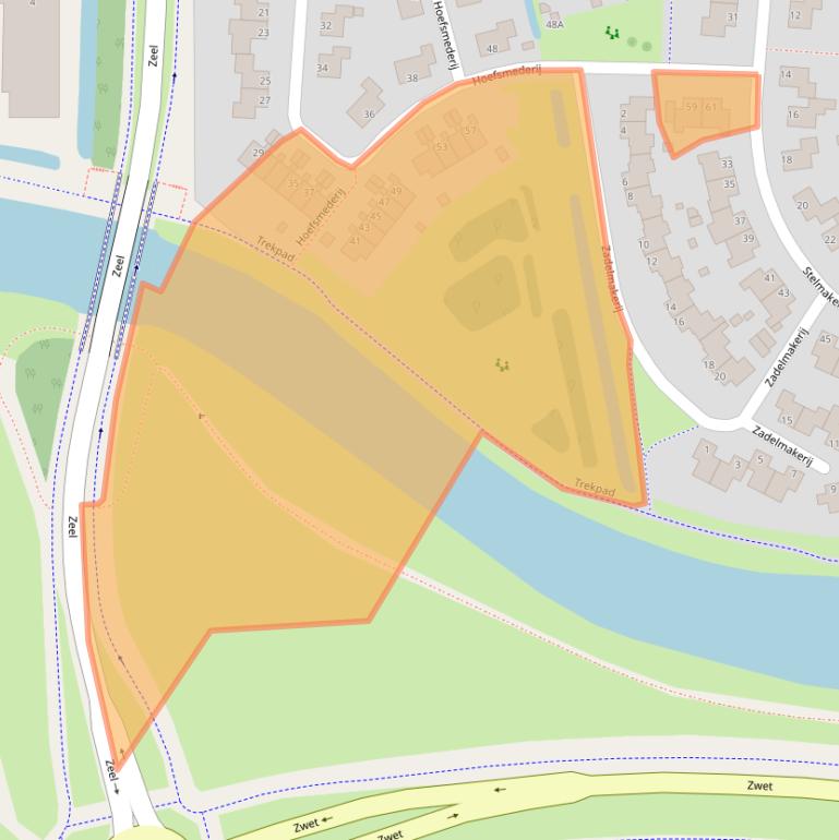 Kaart van postcodegebied 9932GP.