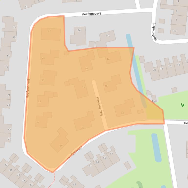 Kaart van postcodegebied 9932GS.