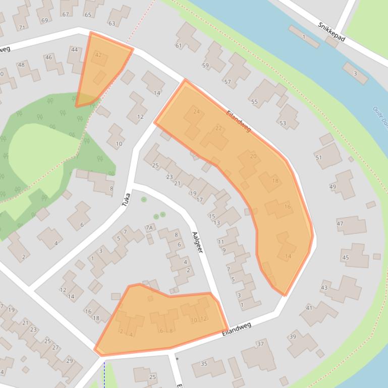 Kaart van postcodegebied 9932HG.