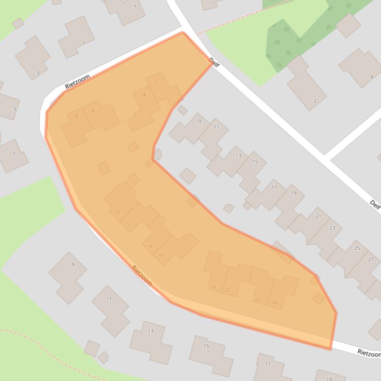 Kaart van postcodegebied 9932HK.