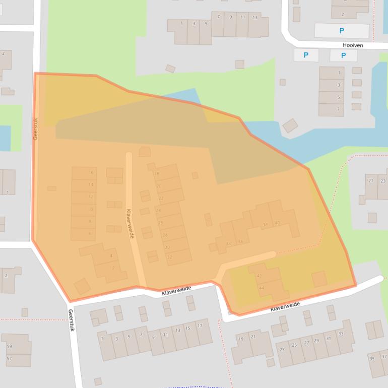 Kaart van postcodegebied 9932JB.
