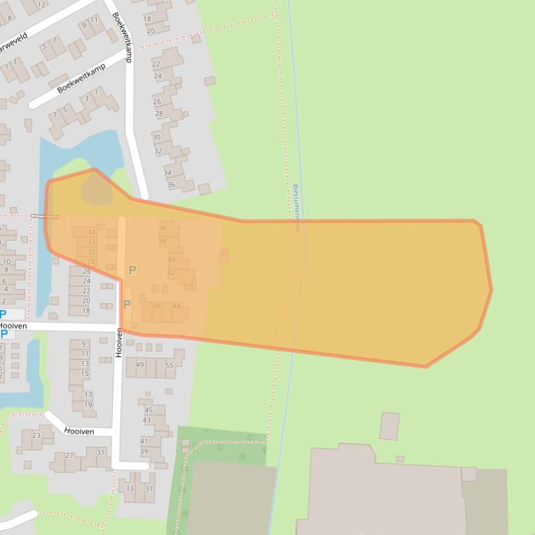 Kaart van postcodegebied 9932JK.