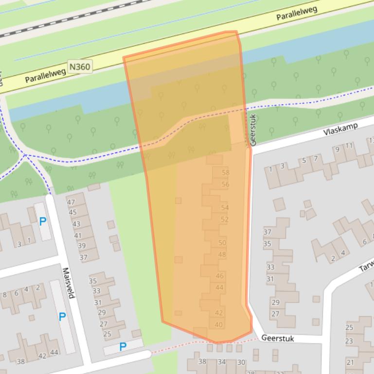 Kaart van postcodegebied 9932JR.