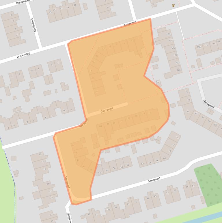 Kaart van postcodegebied 9932KD.