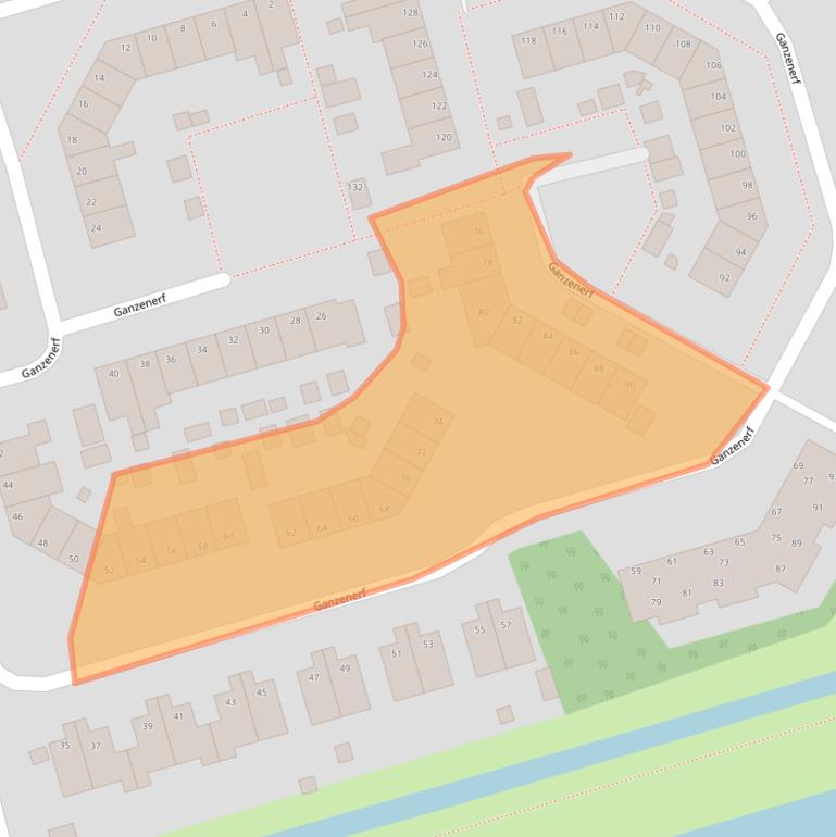 Kaart van postcodegebied 9932KE.