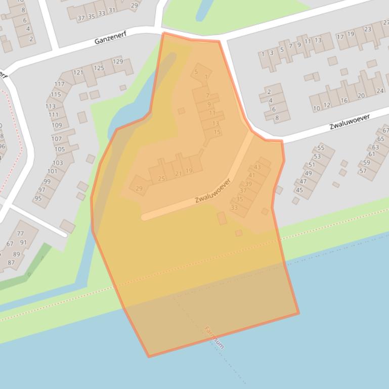 Kaart van postcodegebied 9932LA.