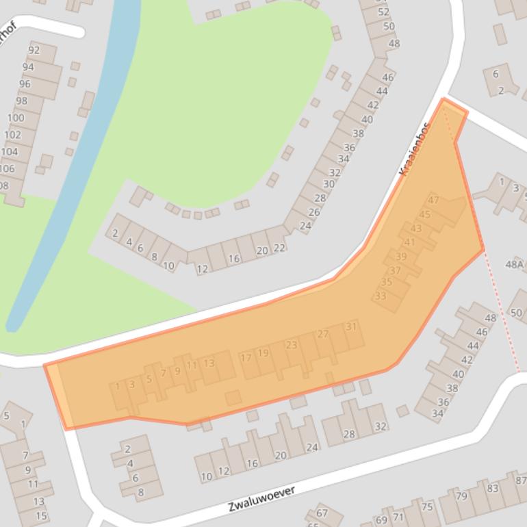 Kaart van postcodegebied 9932LJ.