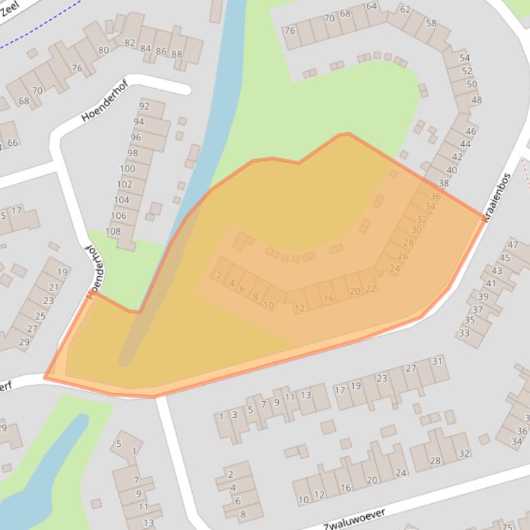Kaart van postcodegebied 9932LK.