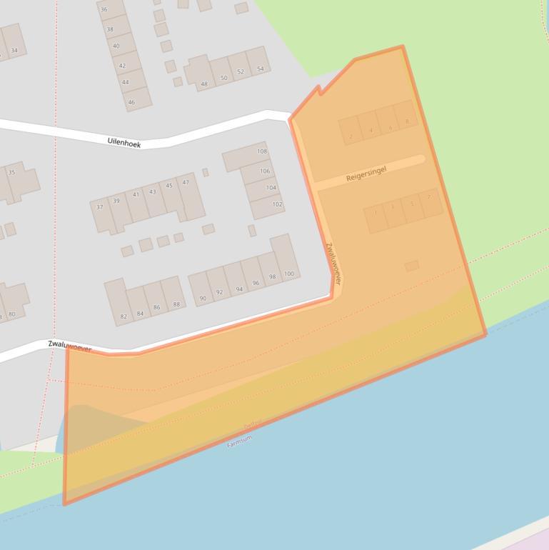 Kaart van postcodegebied 9932LM.