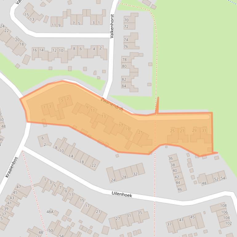 Kaart van postcodegebied 9932LN.