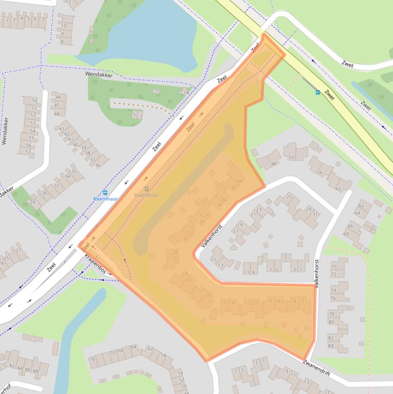 Kaart van postcodegebied 9932LP.