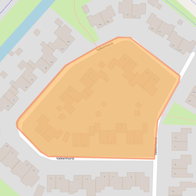 Kaart van postcodegebied 9932LS.