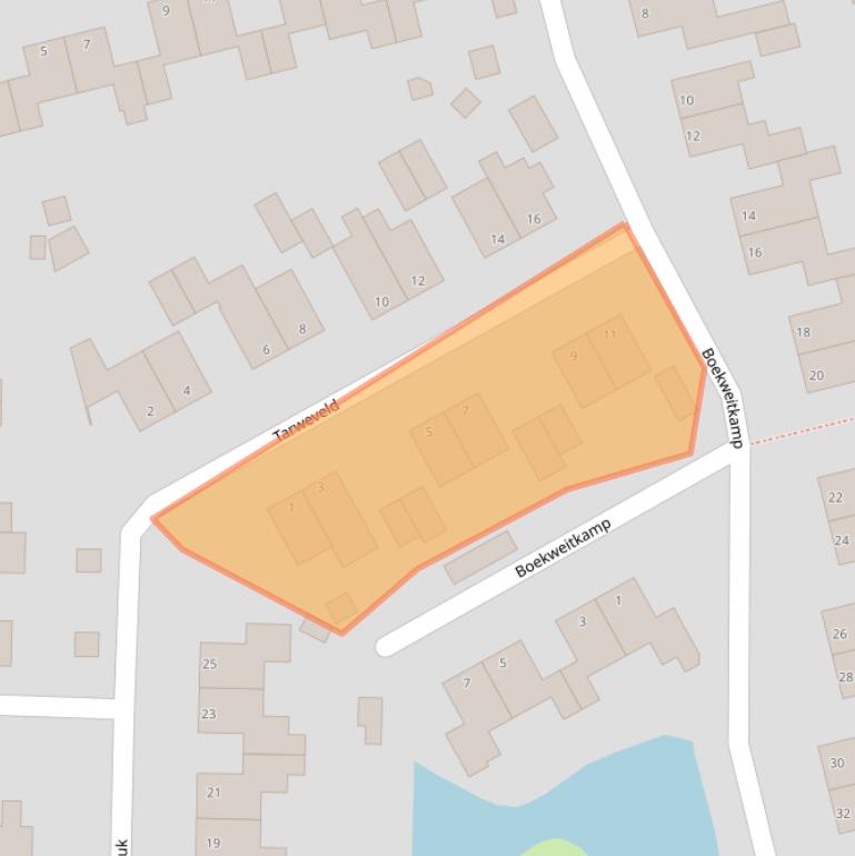 Kaart van postcodegebied 9932MB.