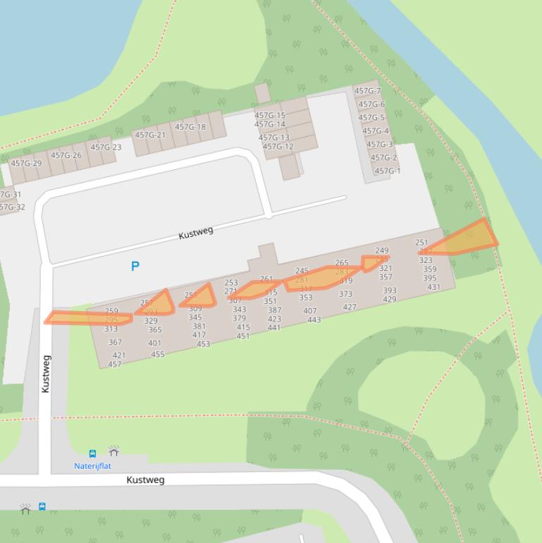 Kaart van postcodegebied 9933AL.