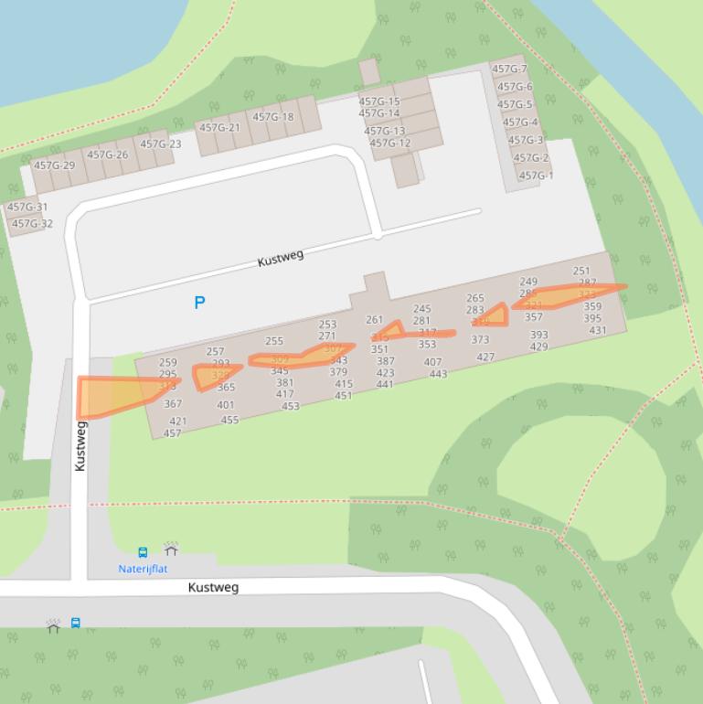 Kaart van postcodegebied 9933AM.