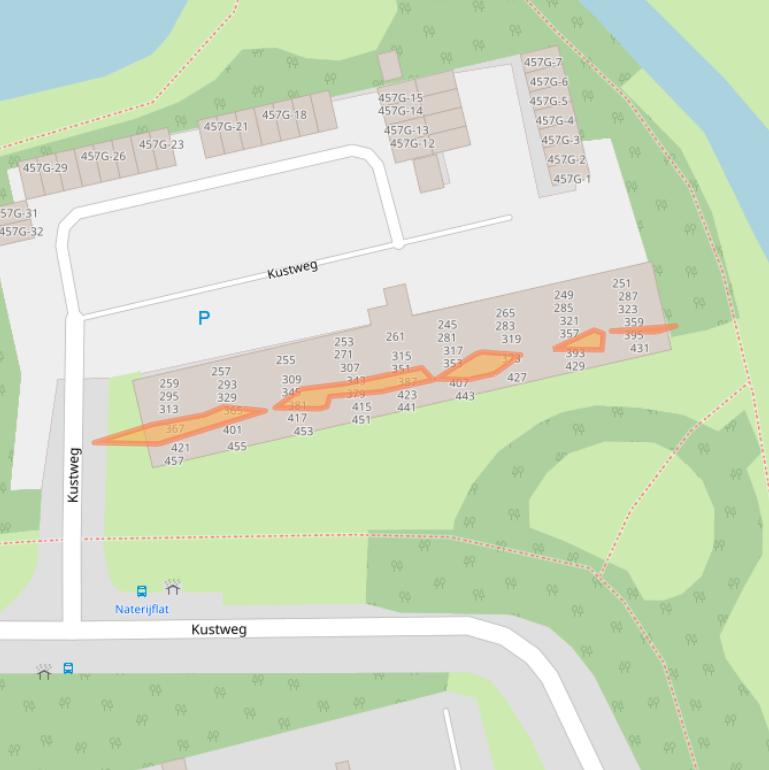 Kaart van postcodegebied 9933AP.