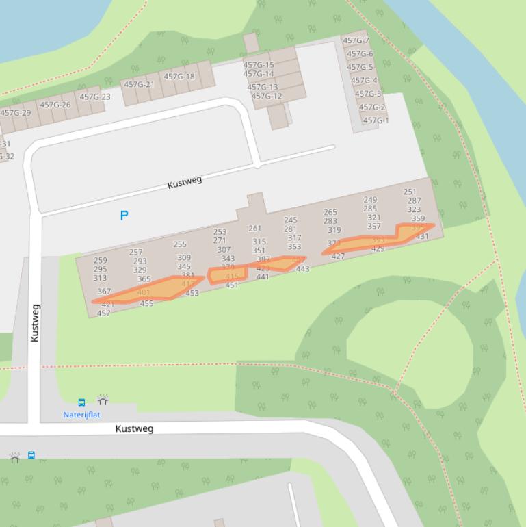 Kaart van postcodegebied 9933AR.