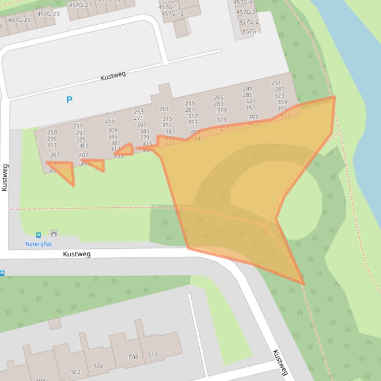 Kaart van postcodegebied 9933AS.