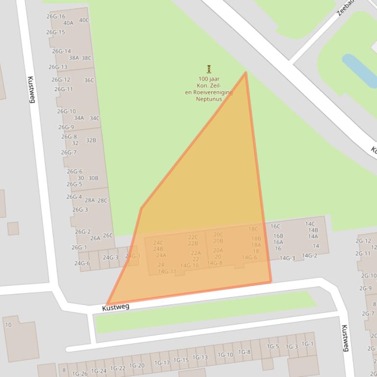 Kaart van postcodegebied 9933BC.