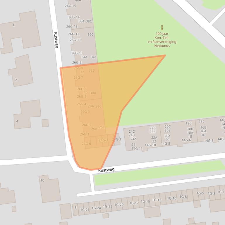 Kaart van postcodegebied 9933BD.