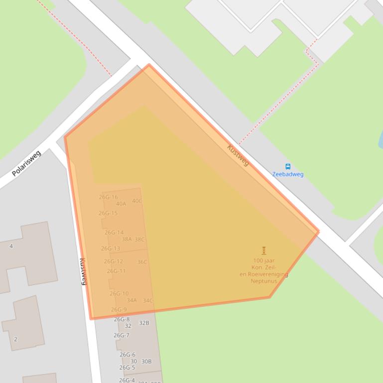 Kaart van postcodegebied 9933BE.